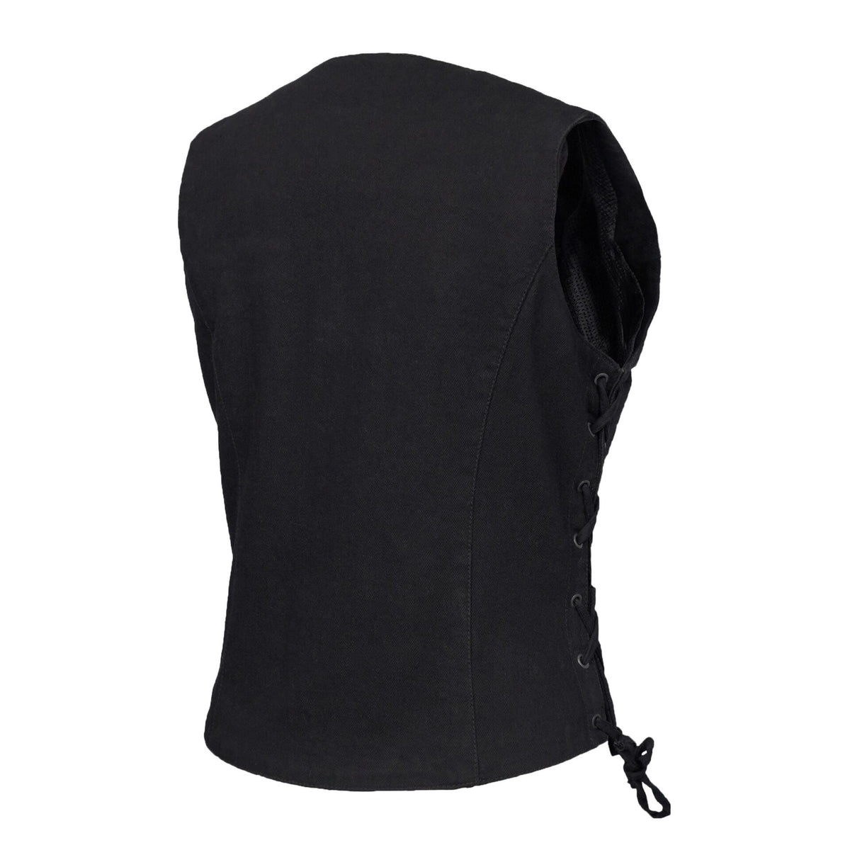 BSM2519 Women's Denim Classic Side Lace Vest