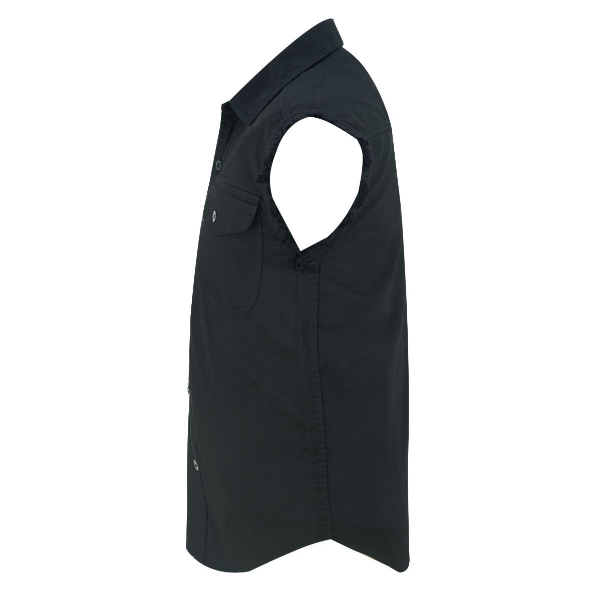BSM1579 Men’s Black Lightweight Sleeveless Denim Shirt