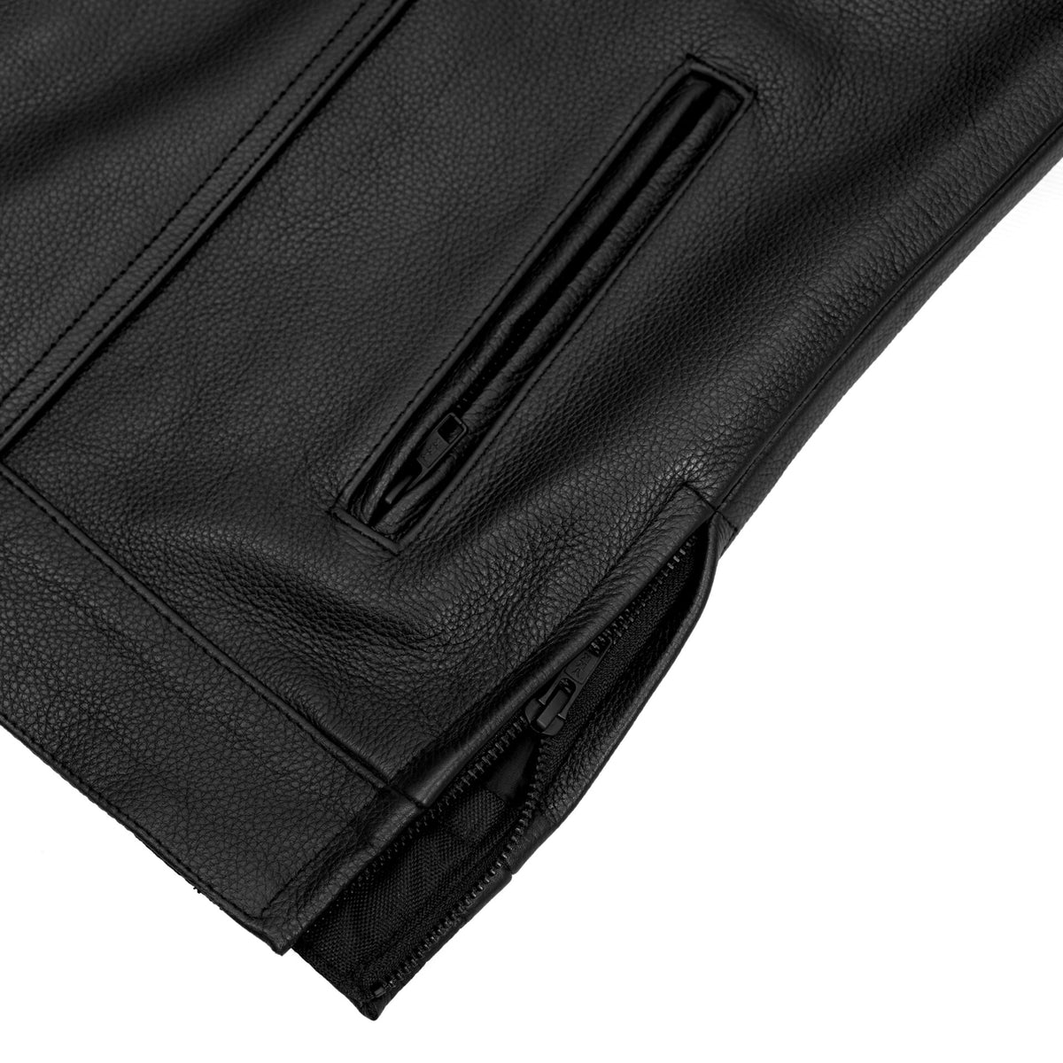 BSM1559 Upgraded Style Gun Pockets, Hidden #10" Black Metal Zipper, Sid