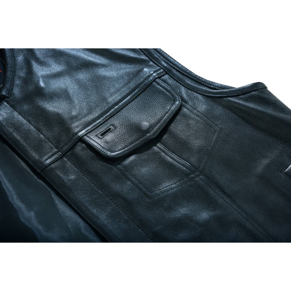 BSM4597 Concealed Snap Closure, Milled Cowhide, Without Collar & Hidde