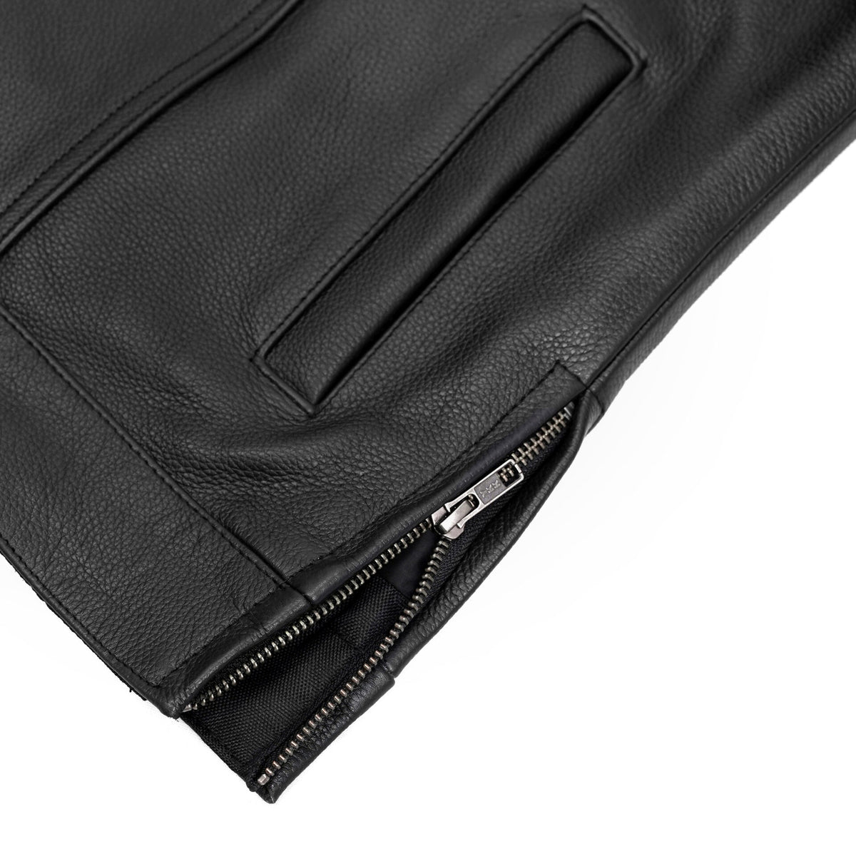 BSM4598 Upgraded Style Gun Pockets, Hidden 10 Gun Metal Zipper, Side
