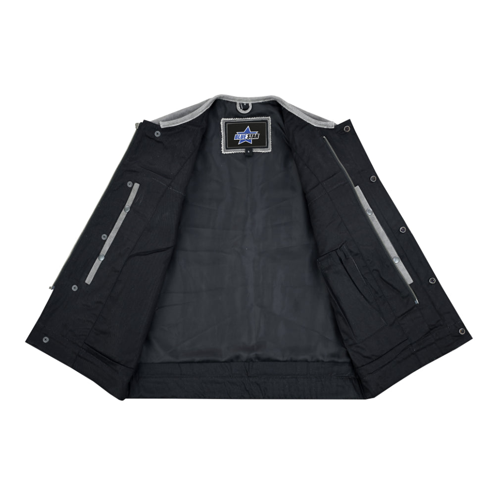 BSM1547 Concealed Snaps, Premium Naked Cowhide, Hidden Zipper, w/o Col