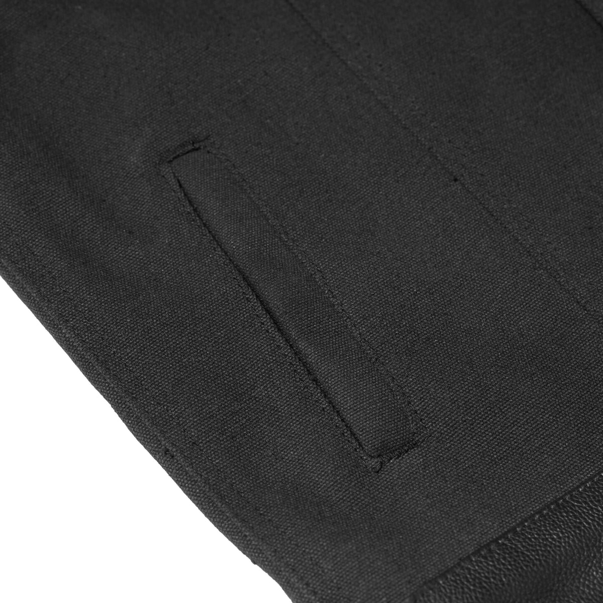 BSM1514 Canvas Material Single Back Panel Concealment Vest W/Leather Trimming