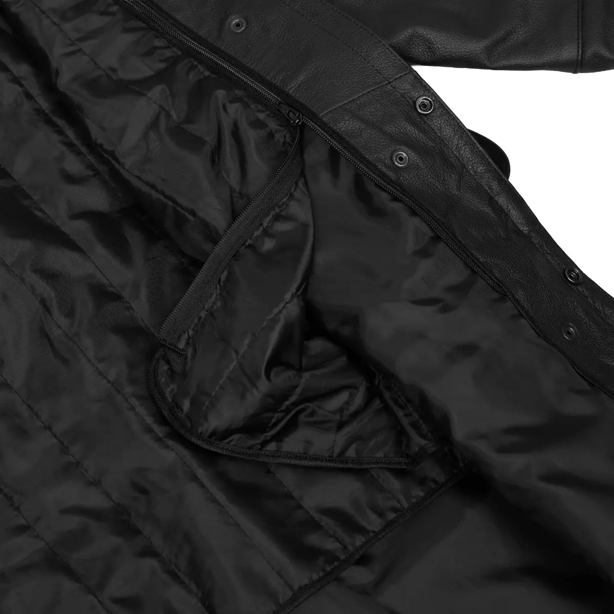 BSM00727 Notch Men’s Long Motorcycle Coat