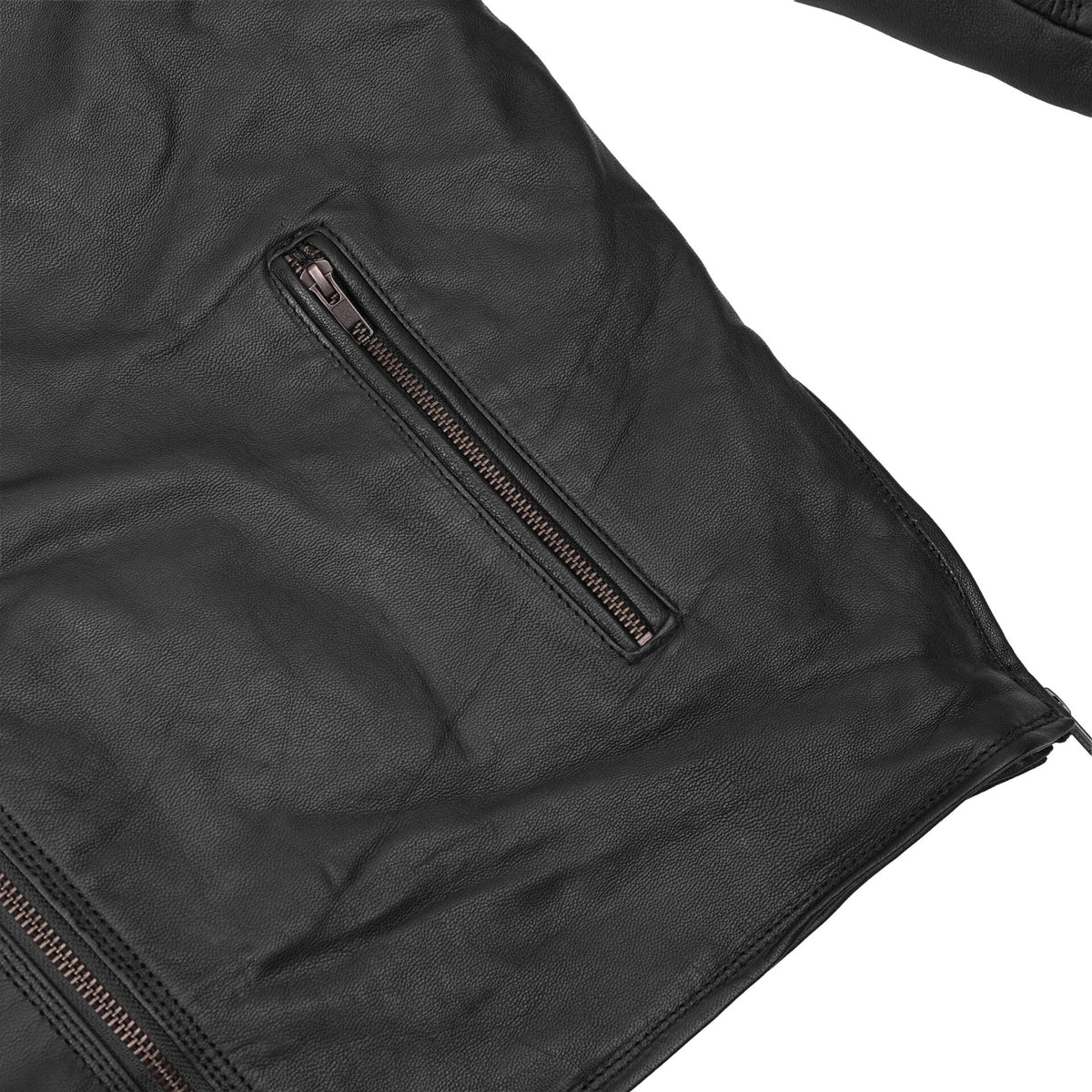 BSM1135 Men's Modern Longer Beltless Biker Jacket
