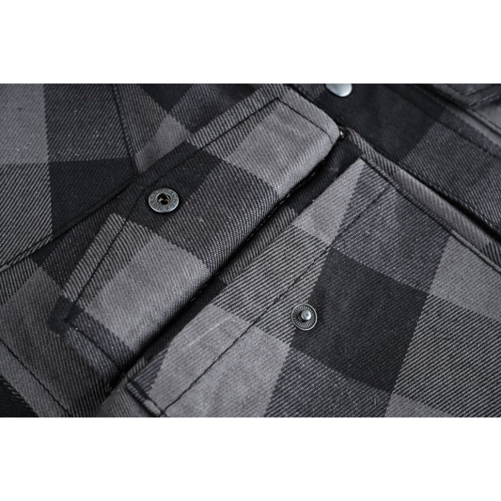 BSM4590 Men’s Gray Black Sleeveless Flannel