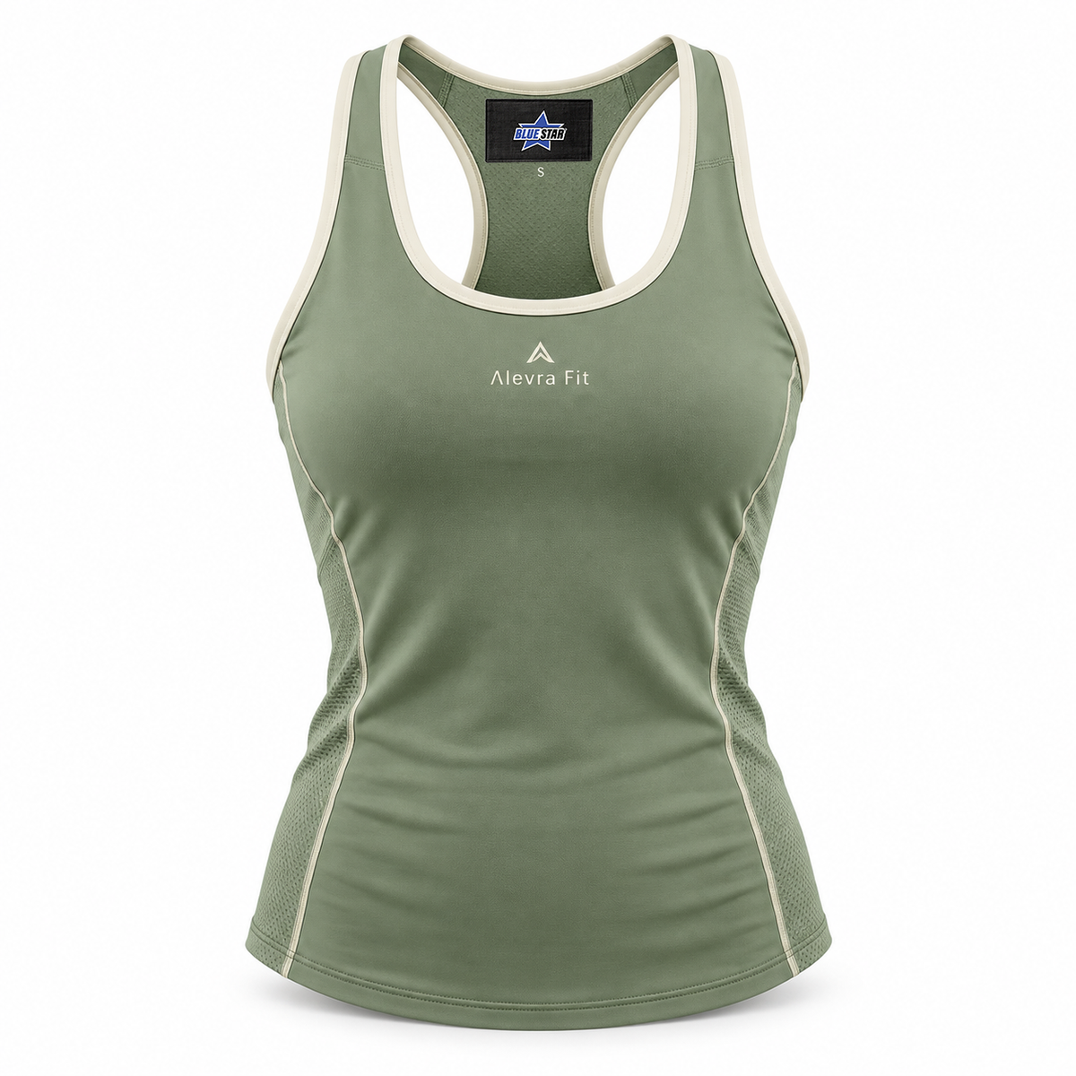 Custom Manufactured Gym & Fitness Training Performance Top - Forest Green & White