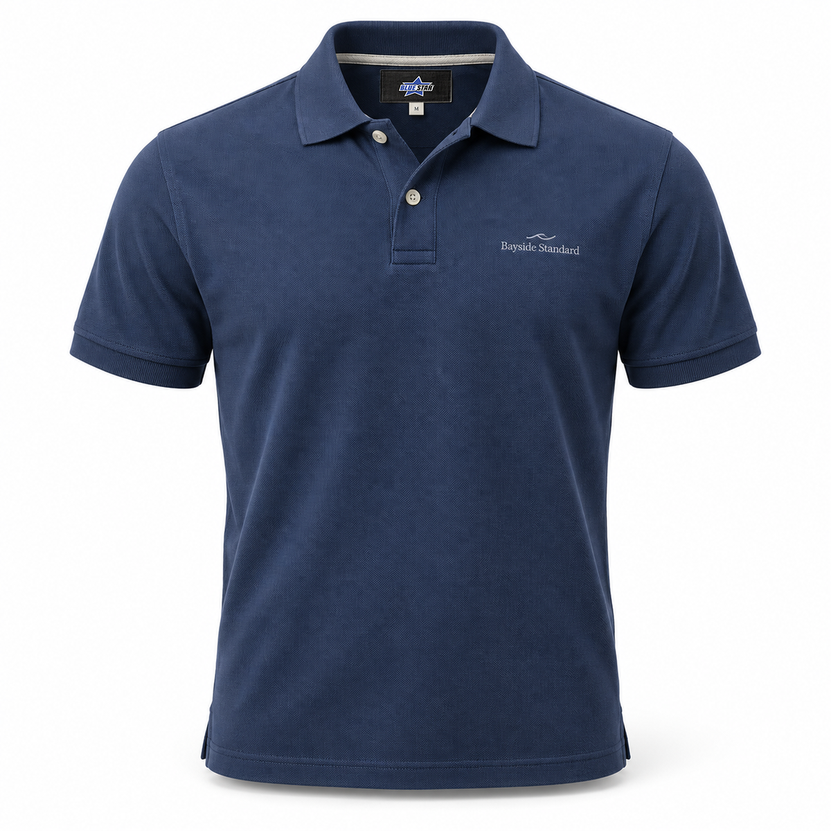 Custom Manufactured Contemporary Washed Casual Shirt - Light Grey & Royal Blue