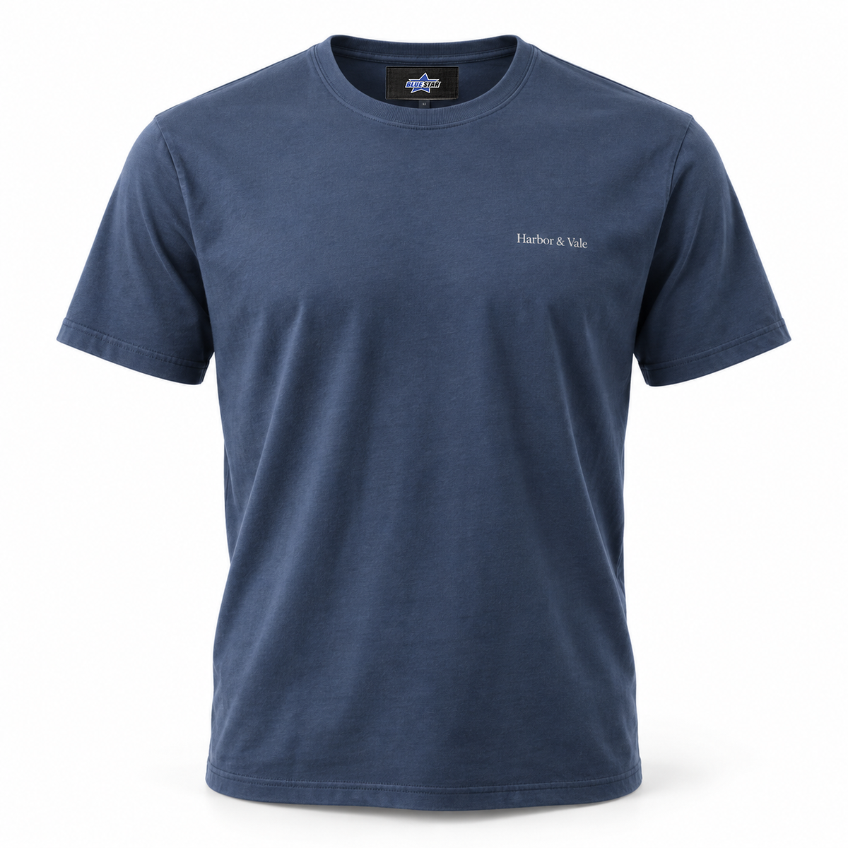 Custom Manufactured Contemporary Washed Casual Shirt - Slate Blue & Royal Blue
