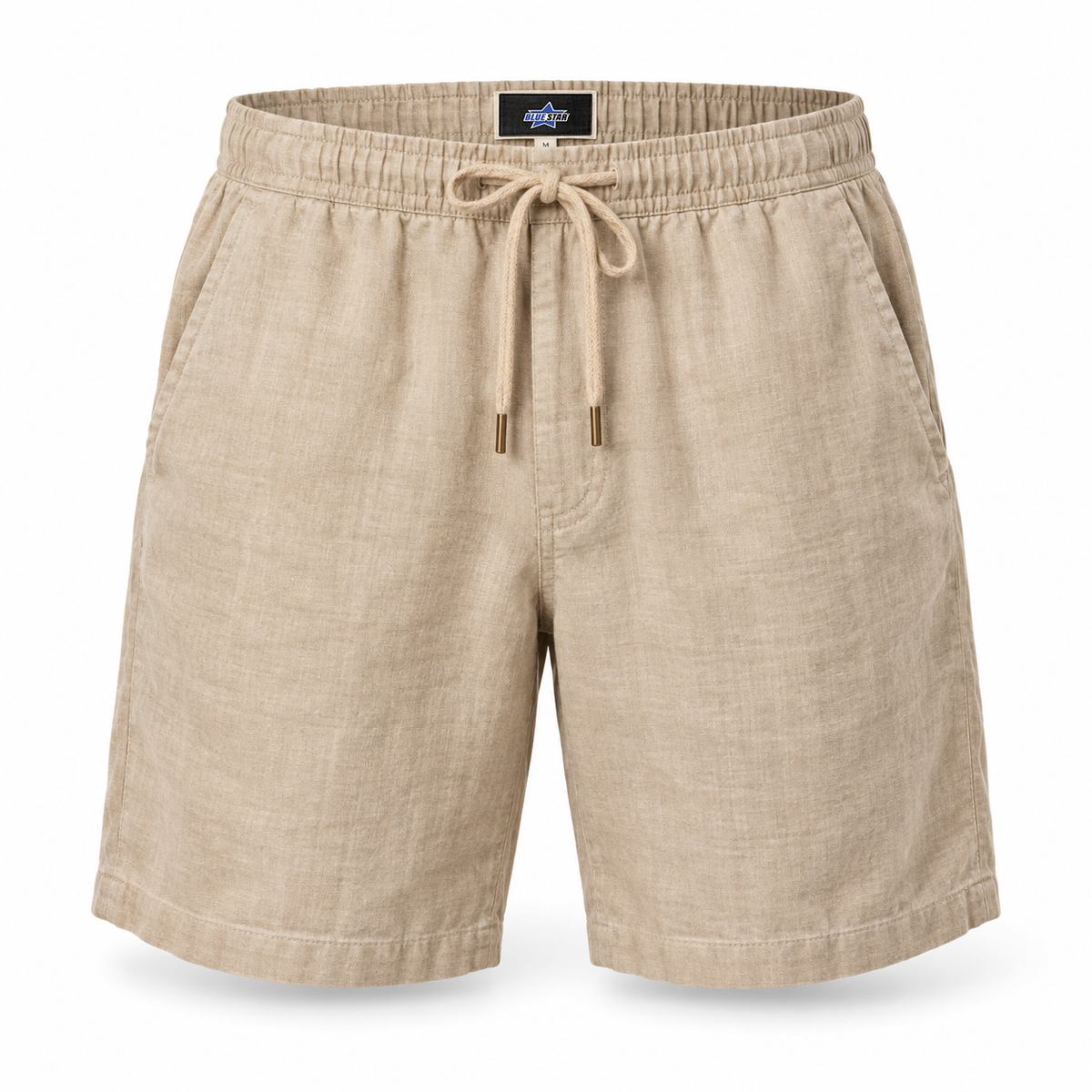 Custom Manufactured Relaxed Linen Resort & Vacation Shirt - Tan