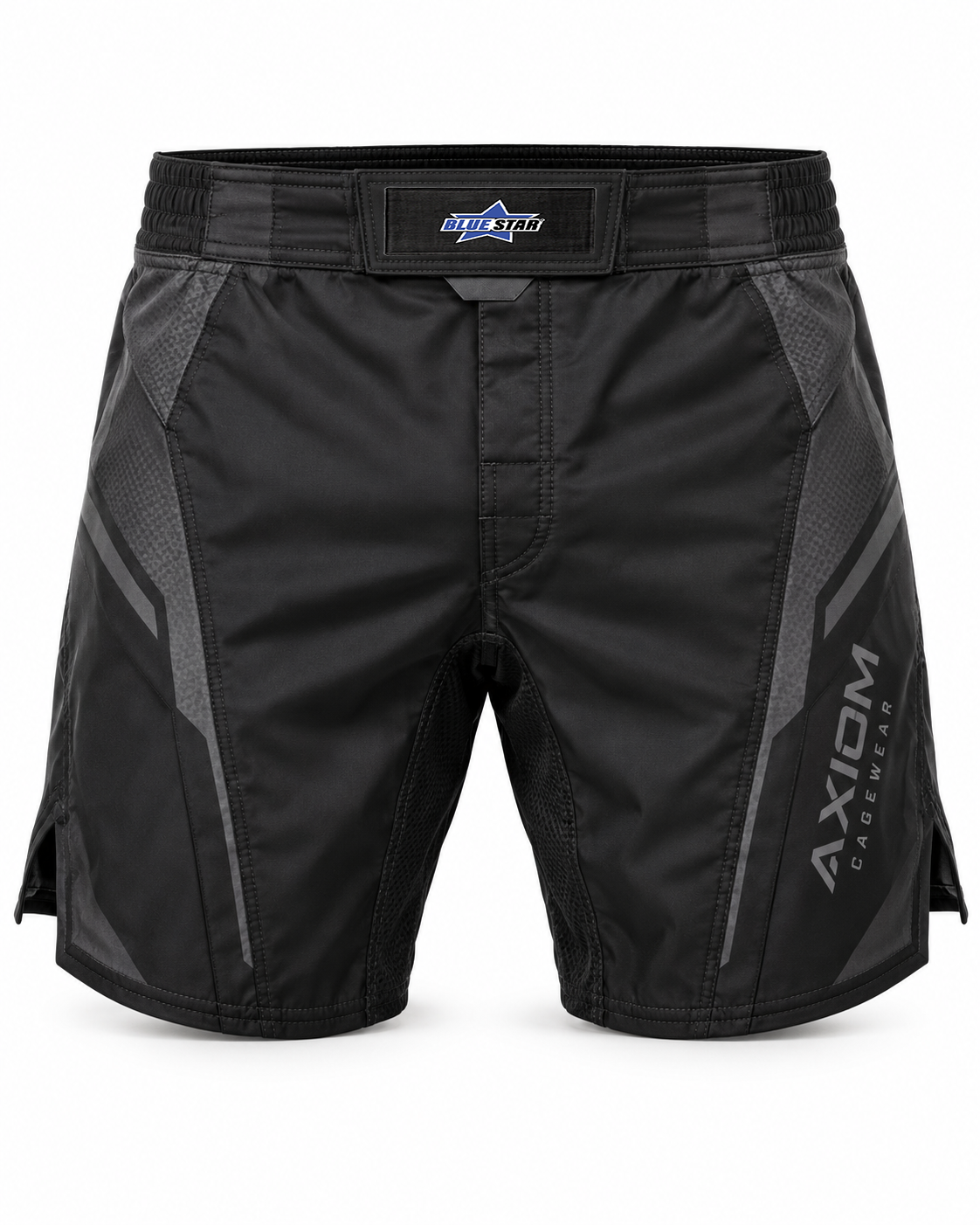 Custom Manufactured Elite Competition MMA Fight Shorts - Grey & Charcoal