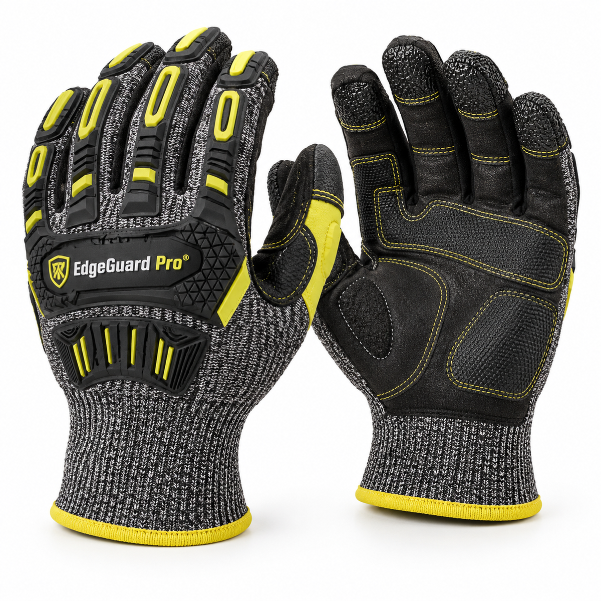 Custom Manufactured Heavy-Duty Cut-Resistant Workwear Protective Gear - Grey & Yellow