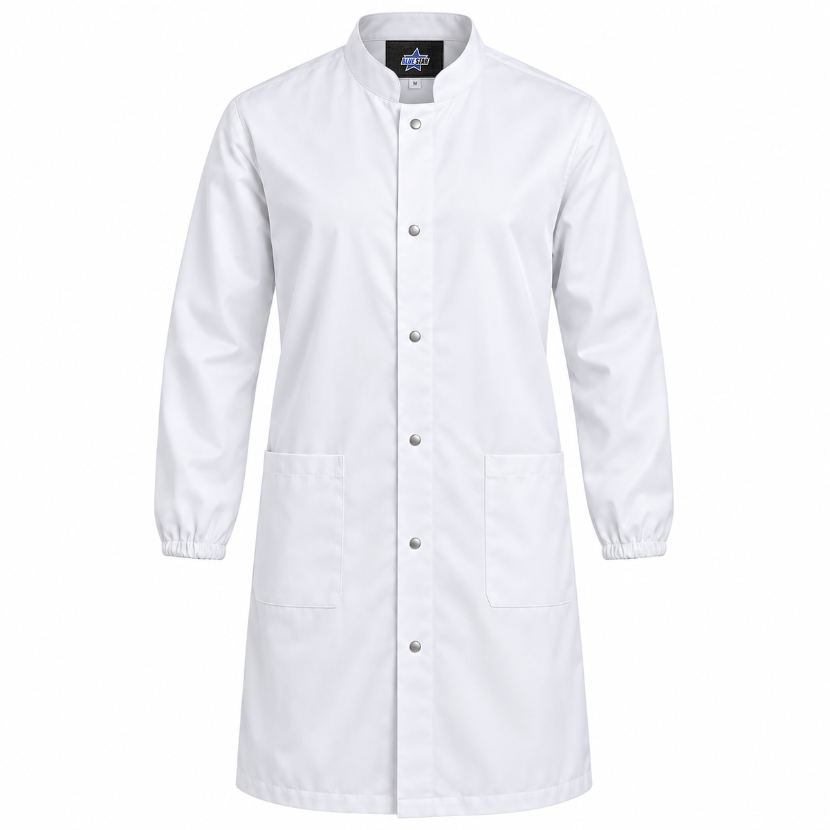 Custom Manufactured Food Industry Sanitary Processing Overcoat - White & Charcoal