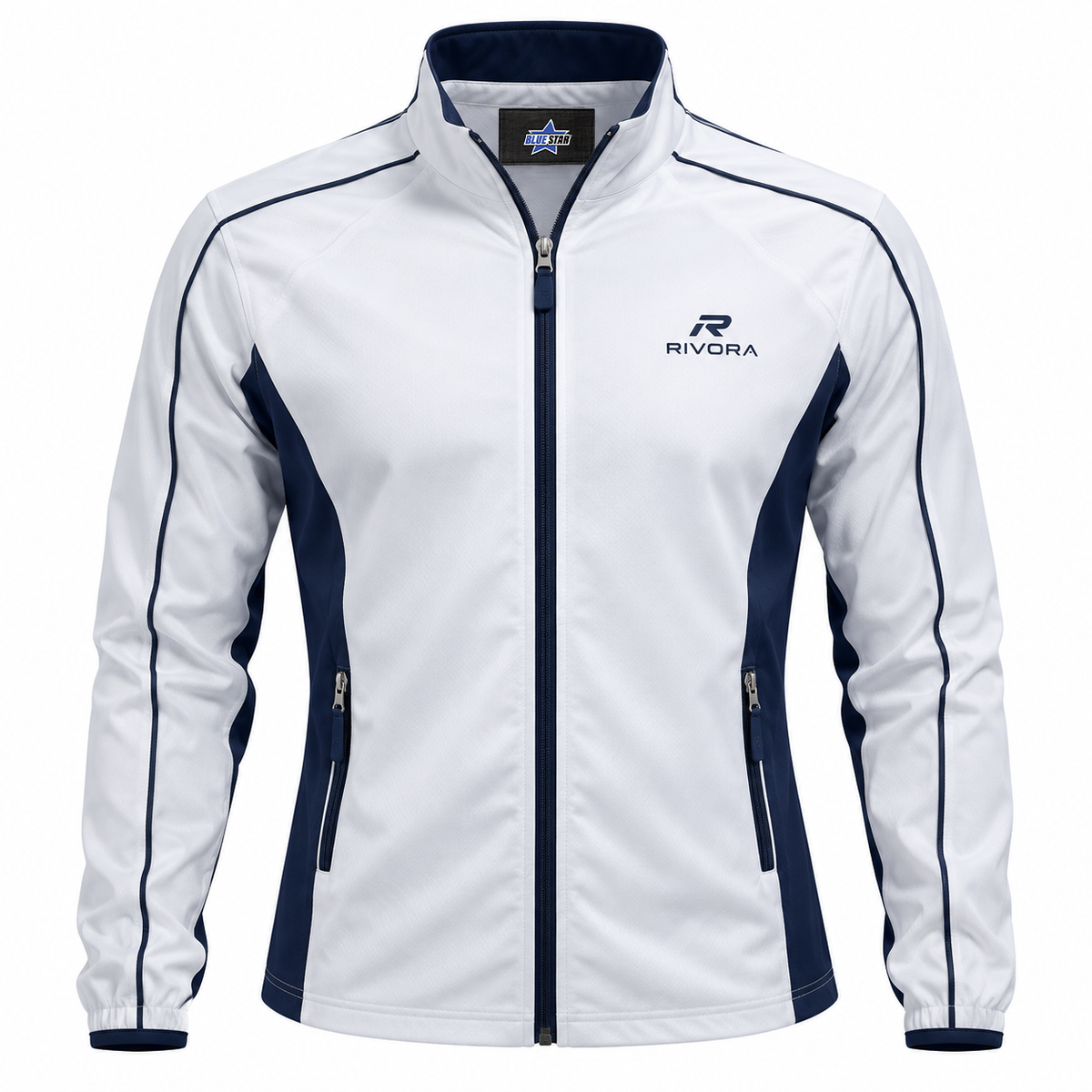 Custom Manufactured Equestrian Riding Apparel & Show Coat - Navy & White