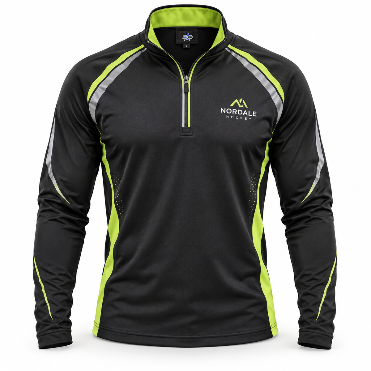 Custom Manufactured Sublimated Ice Hockey Team Jersey - Green & Grey