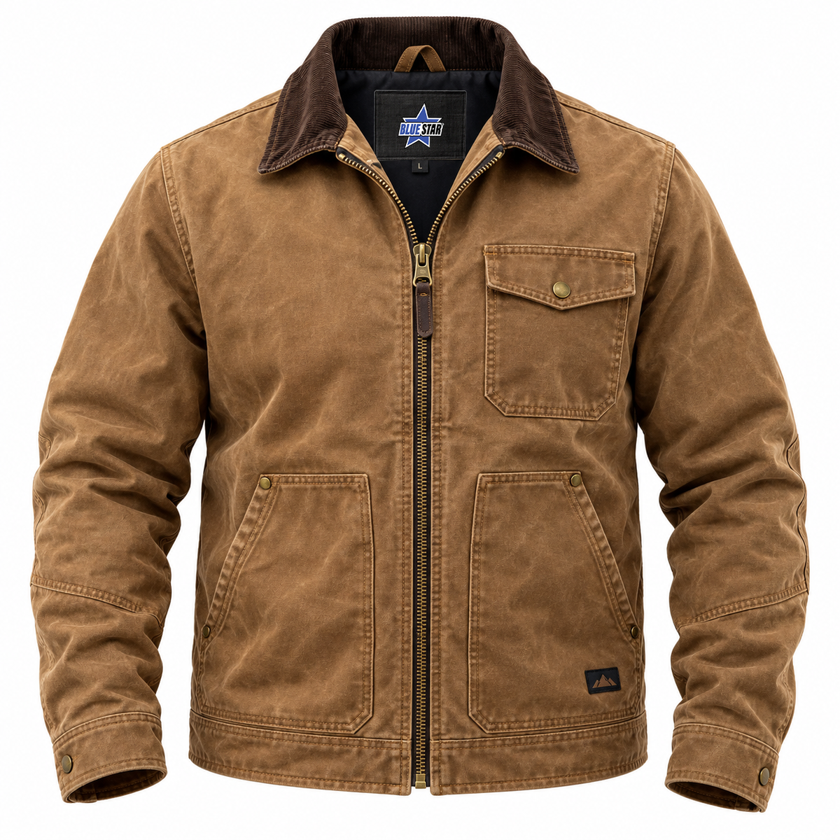 Custom Manufactured Heavy-Duty Canvas Field Utility Jacket - Orange