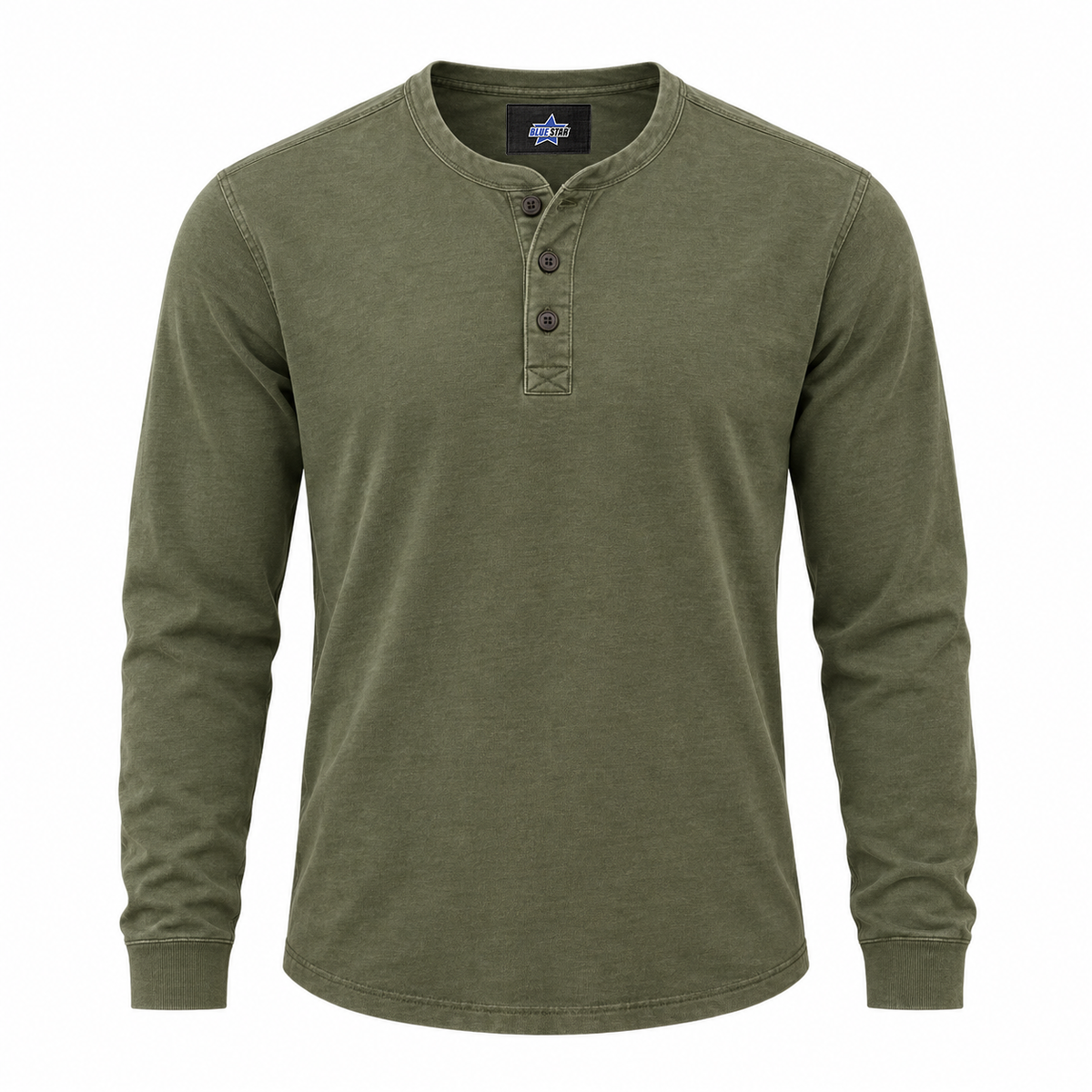 Custom Manufactured Casual Washed Cotton Utility Shirt - Khaki