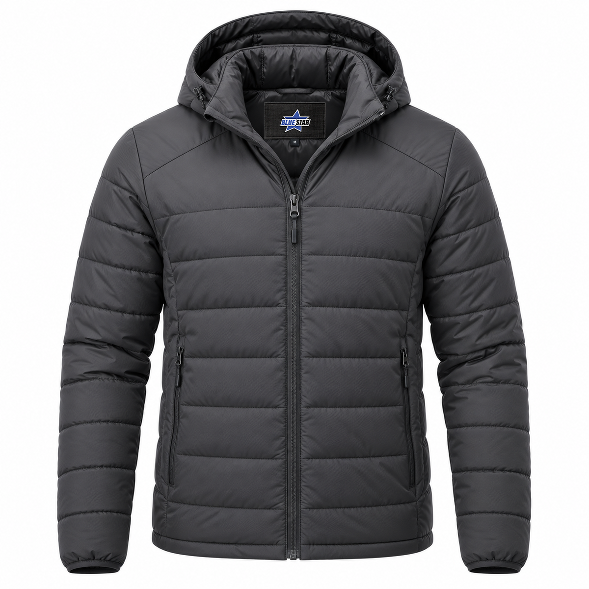 Custom Manufactured Diamond Quilted Thermal Insulated Jacket - Charcoal & Grey