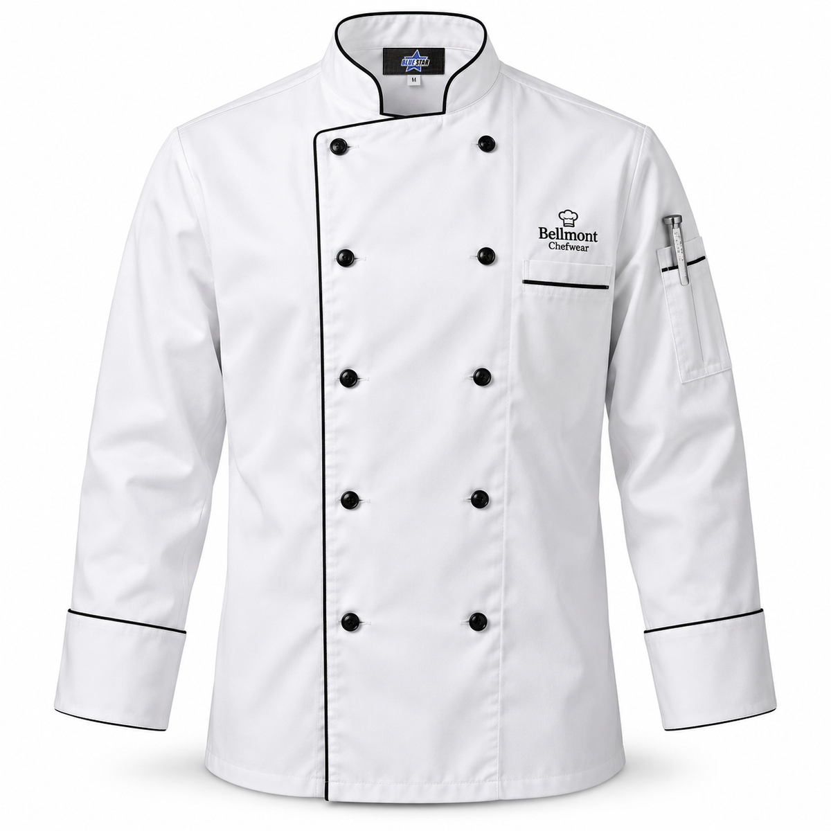 Custom Manufactured Executive Chef Catering & Kitchen Jacket - White & Grey
