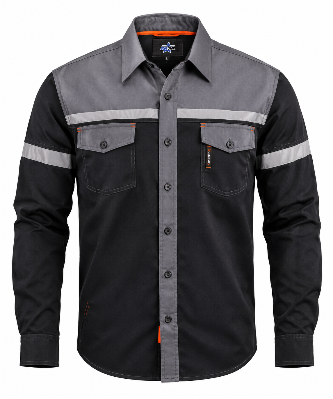 Custom Manufactured Heavy Construction Site Work Uniform & Overalls - Charcoal & Black