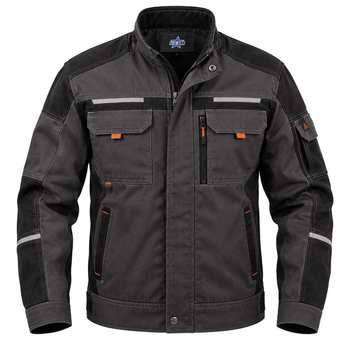 Custom Manufactured Heavy Construction Site Work Uniform & Overalls - Grey & Charcoal