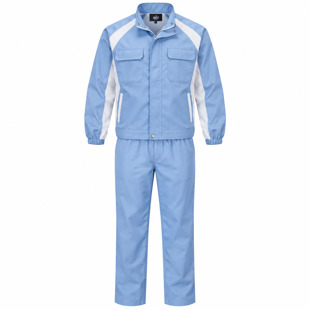 Custom Manufactured Food Industry Sanitary Processing Overcoat - Slate Blue & Royal Blue