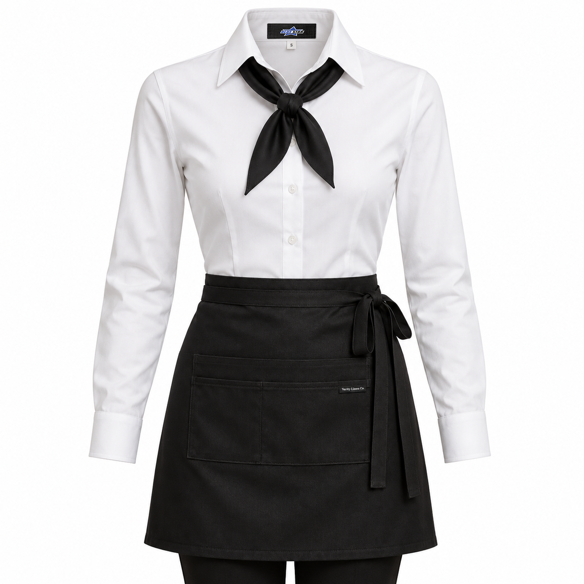 Custom Manufactured Front-Desk Hospitality Concierge Service Uniform - Black & White