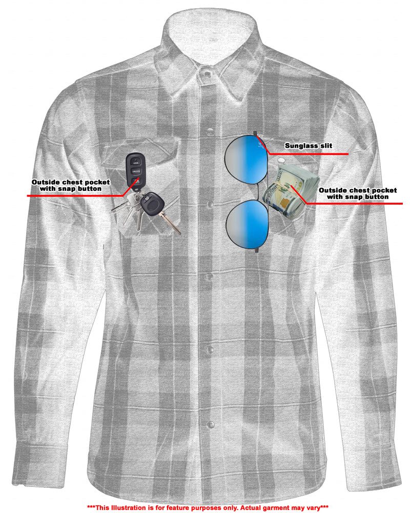 BSM1158 Flannel Shirt - Red and Black