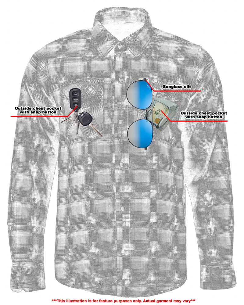 BSM1159 Flannel Shirt - Blue and Black Shaded
