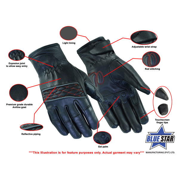 BSM3510 Women's Cruiser Glove (Black / Red)