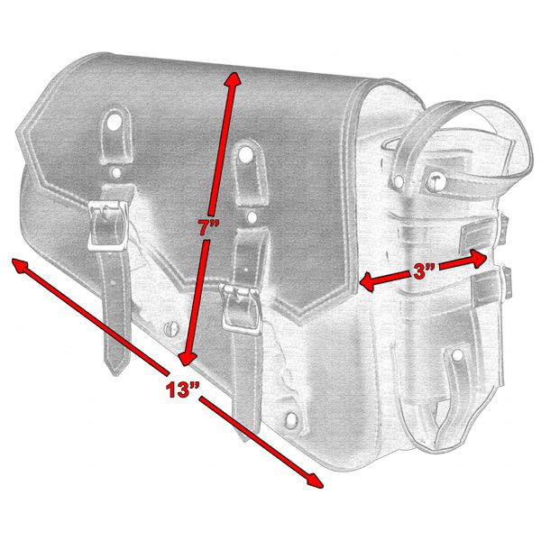 BSM4546 RIGHT SIDE SYNTHETIC LEATHER SWING ARM BAG W/BOTTLE HOLDER