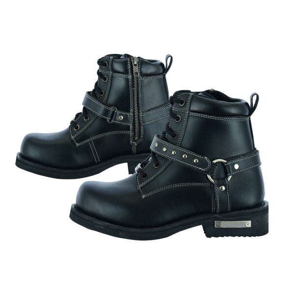 BSM3901 Women's Boots with Side Zipper and Single Strap