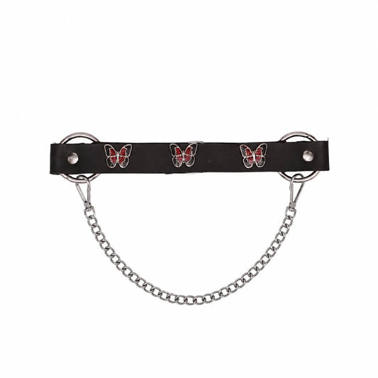 Boot Chain - Crimson Red Butterfly