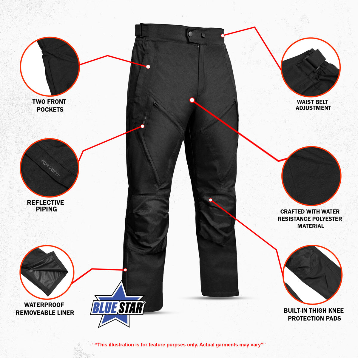 BSM4697 STRYDR Men’s Textile Motorcycle Pants