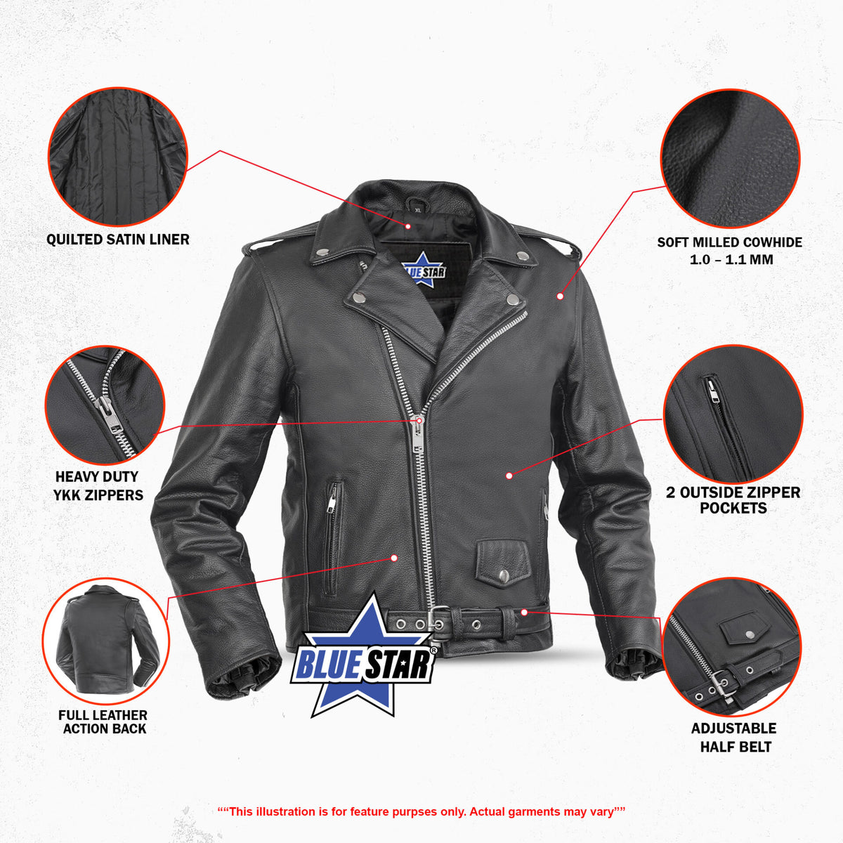 BSM2900 Kid's Traditional Style M/C Jacket