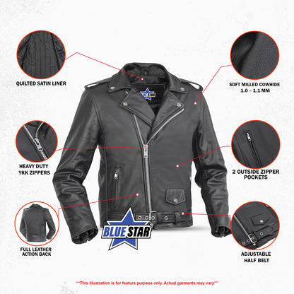 BSM2900 Kid's Traditional Style M/C Jacket