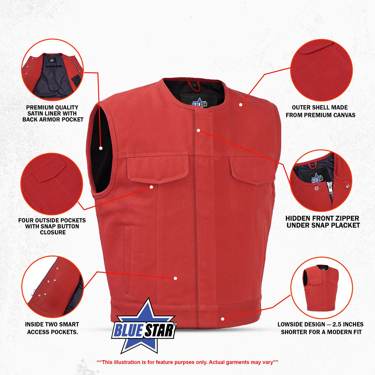 BSM4626 Rustmark Blaze Men’s Canvas Vest