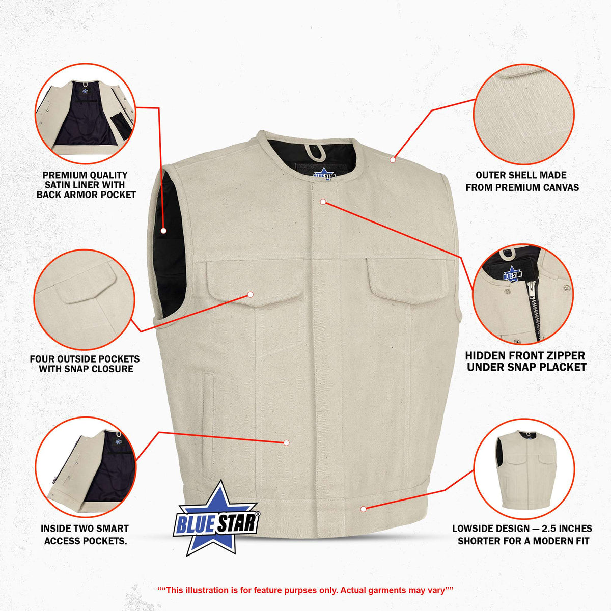 BSM4626 Rustmark Blaze Men’s Canvas Vest