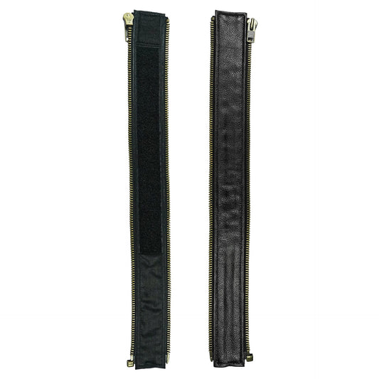 Men's Black Universal Vest Expander Panel with Antique Zip