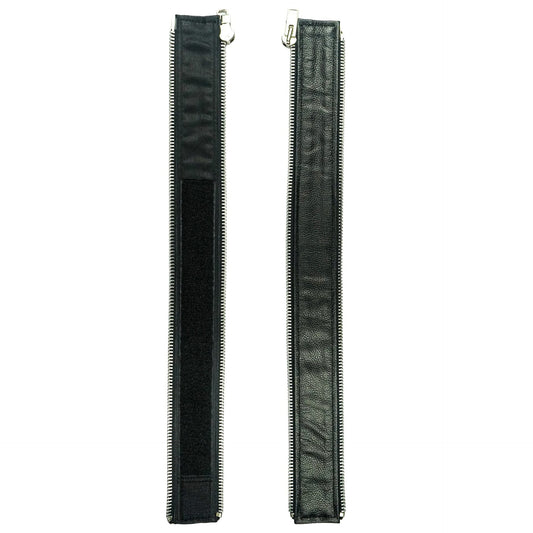 Men's Black Universal Vest Expander Panel with Silver Aluminum Zip