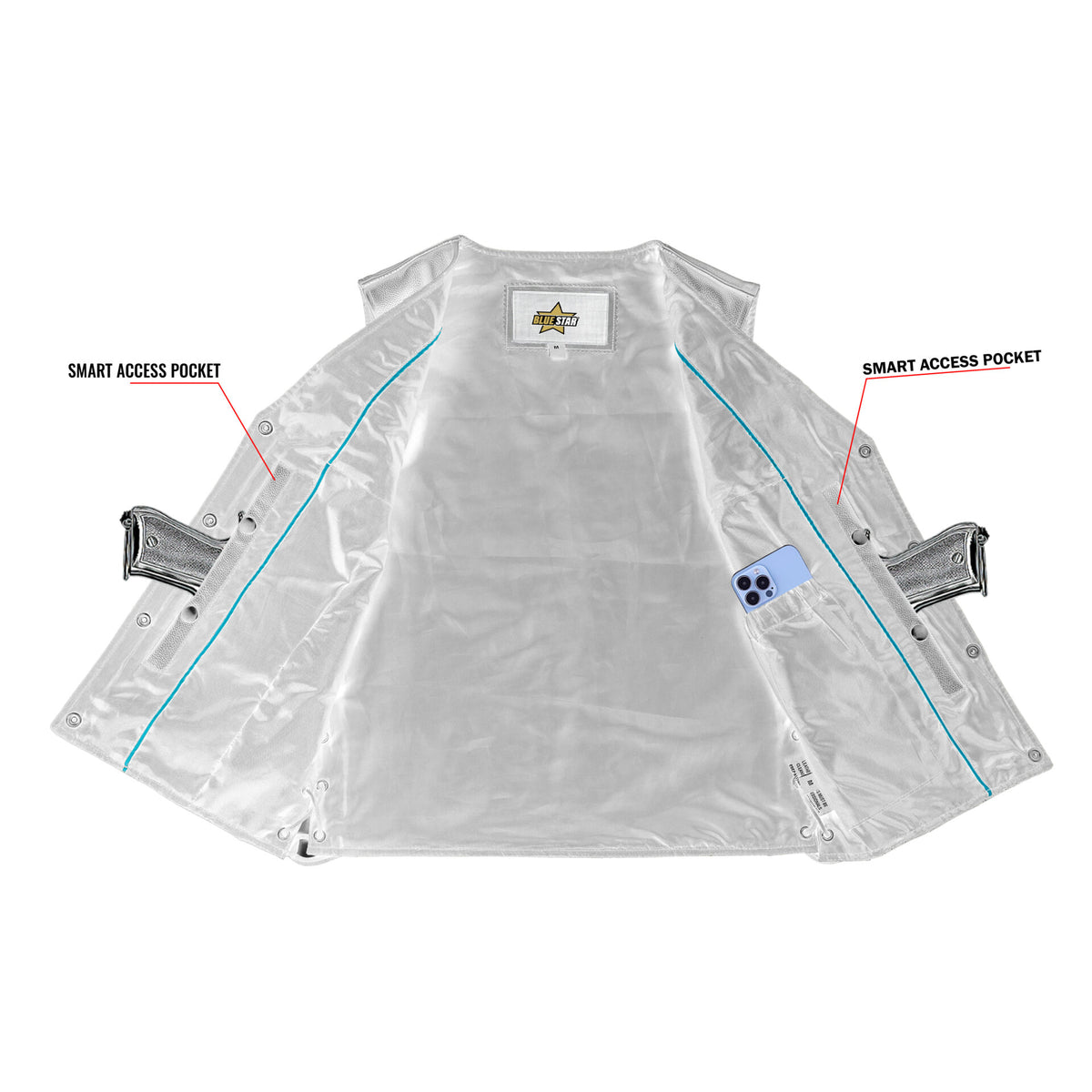 BSM2503 Women's Single Back Panel Concealed Carry Vest