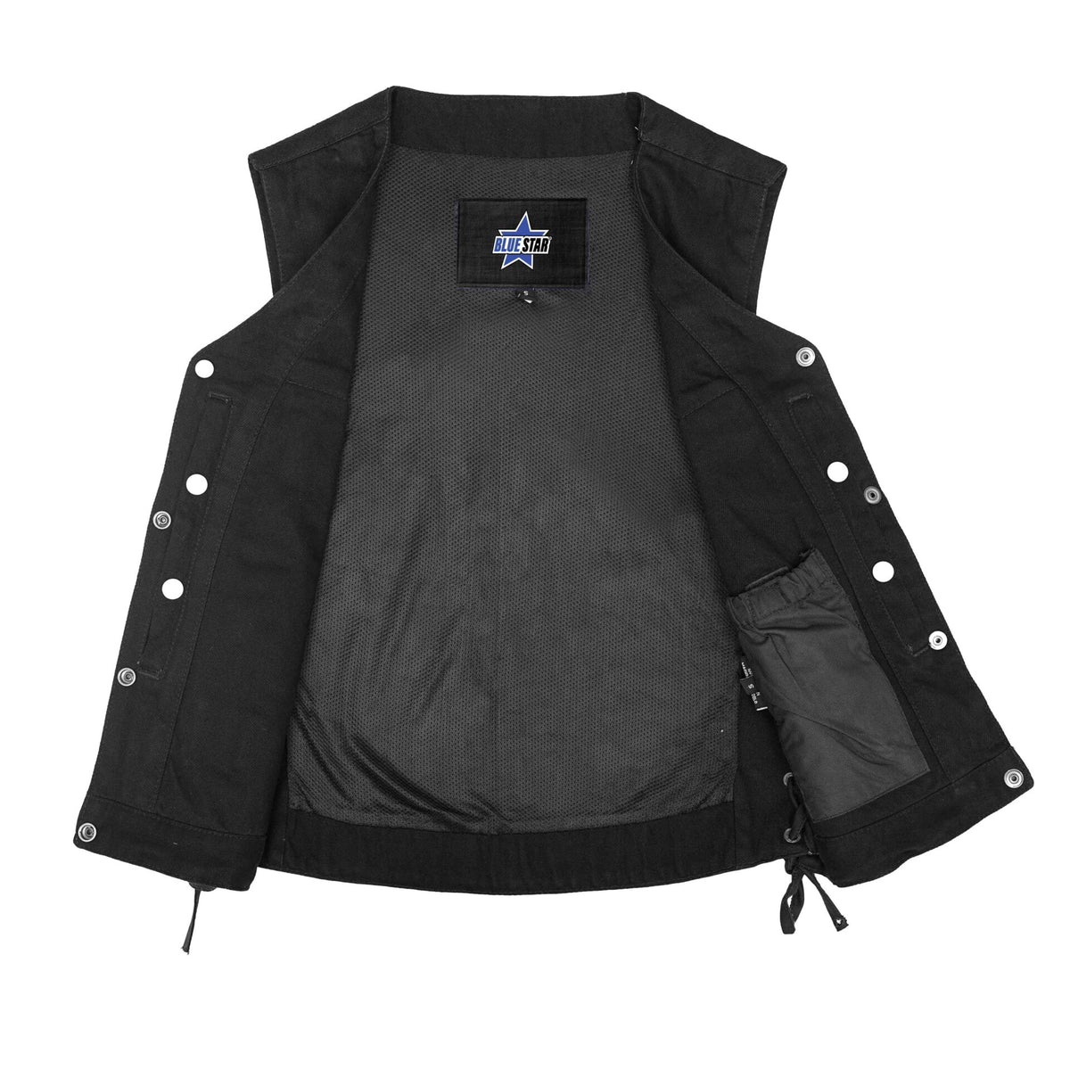 BSM2505 Women's Single Back Panel Concealed Carry Denim Vest