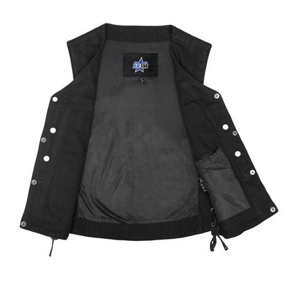 BSM2505 Women's Single Back Panel Concealed Carry Denim Vest