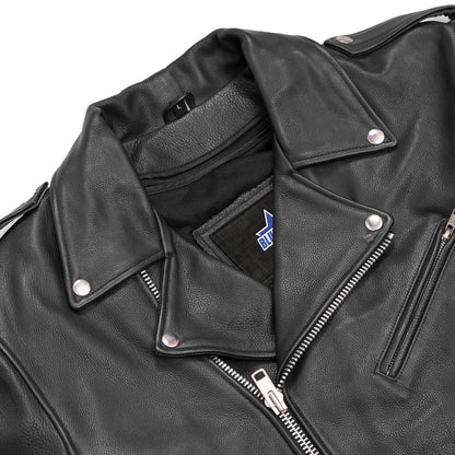 BSM1101 Men's Premium Classic Plain Side Police Style Jacket