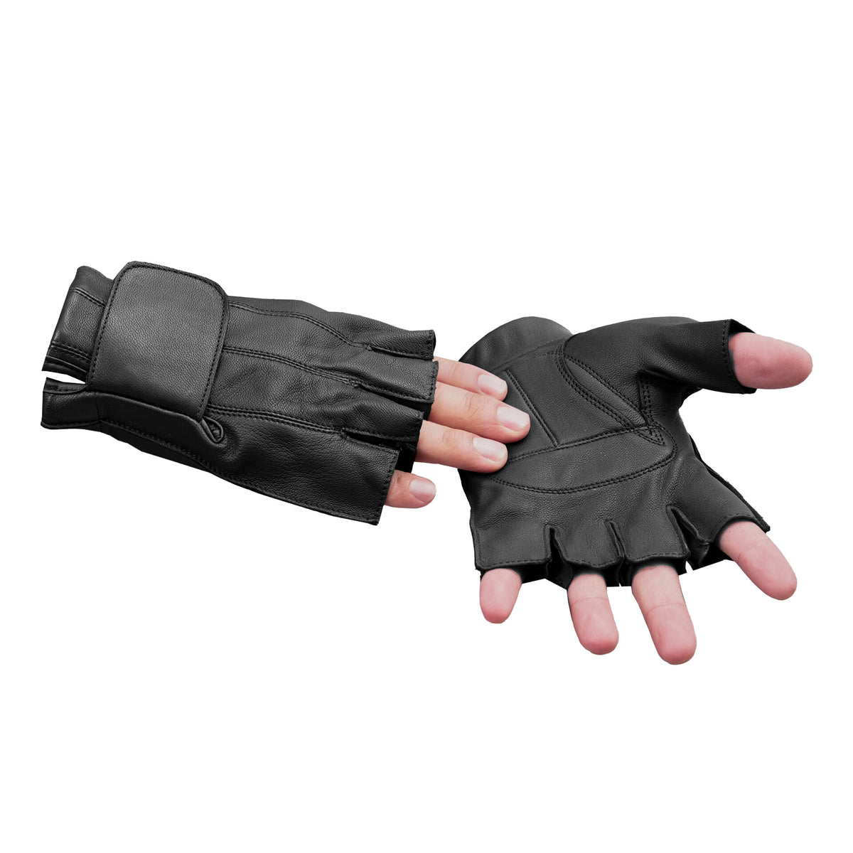 BSM3335 Men's Tough Deer Skin Fingerless Glove
