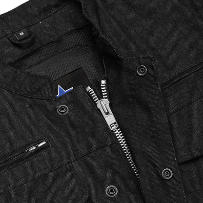 BSM1105 Men's Rough Rub-Off Raw Finish Denim Jacket