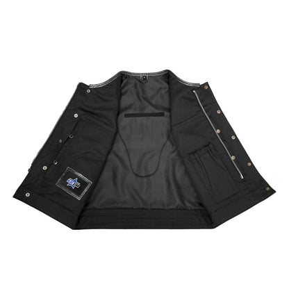 BSM4619 Leather Fang Men's Leather Vest
