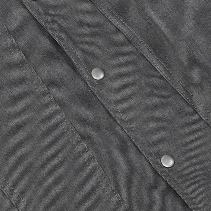 BSM1539 Men's Rough Rub-Off Raw Finish Broken Gray Denim Vest
