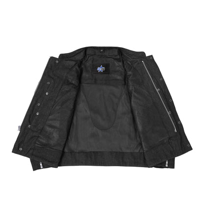 BSM1105 Men's Rough Rub-Off Raw Finish Denim Jacket