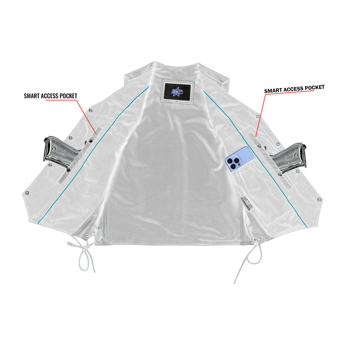 BSM1513 Traditional Single Back Panel Concealed Carry Vest